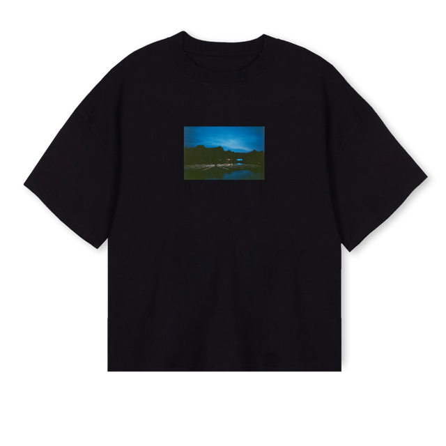 HOUGHTON Black Oversized Boxy Tee