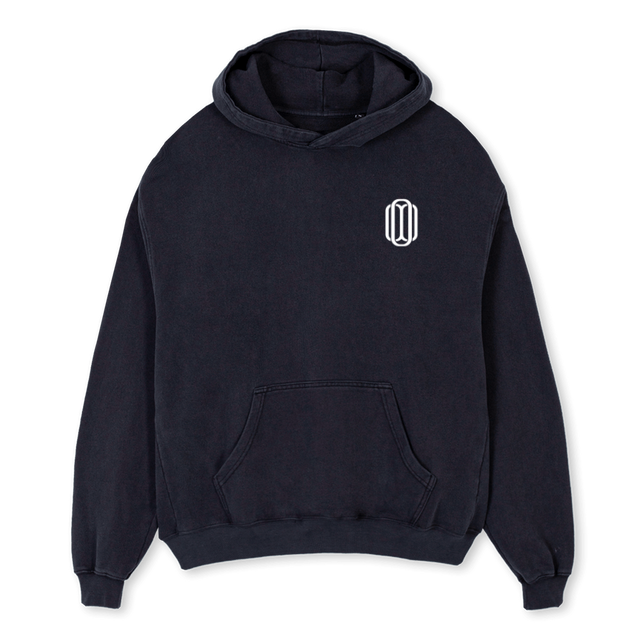 TRIPLE_HO Vintage Black Oversized Hoodie