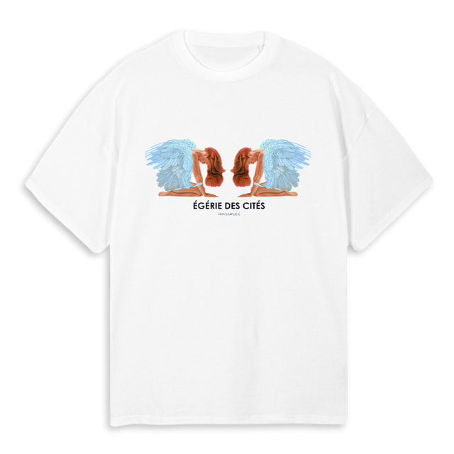 ANGES BLANC White Oversized Tee.