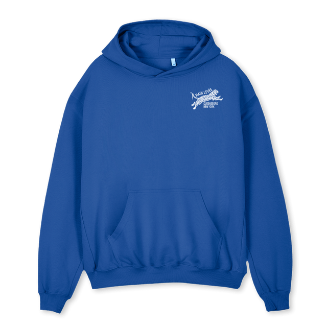 BROOKLYNTIGERBLUEWHT Cobalt Blue Oversized Hoodie.