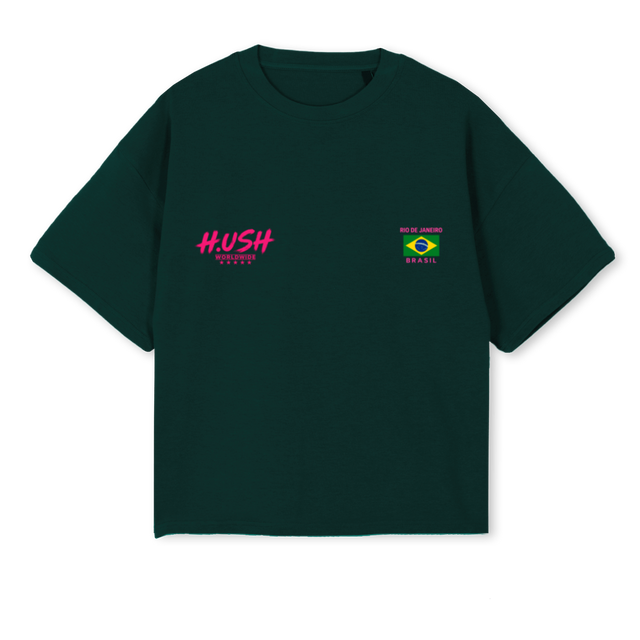 HUSH BRASIL_WG Wild Green Oversized Boxy Tee.