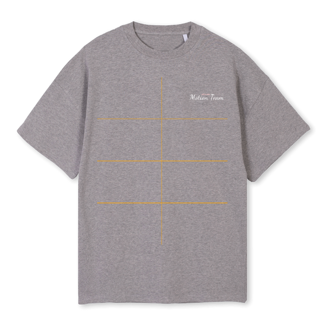 MOTIONTEAMPINK Grey Marl Oversized Tee.