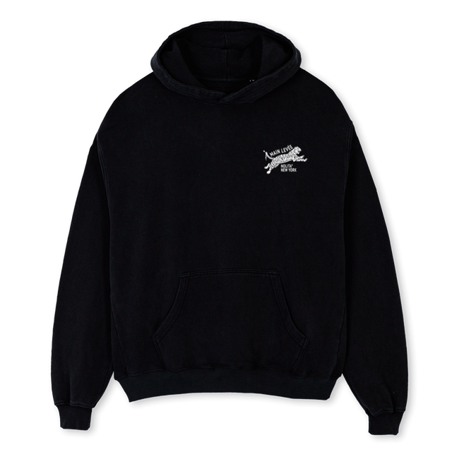 AMLCHINATOWNTIGER_BW Black Oversized Hoodie