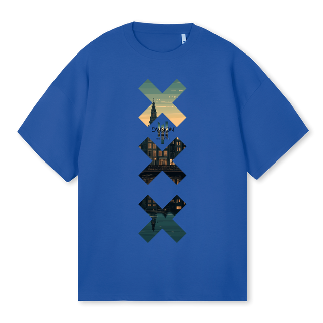 AMSTERDAM_CB Cobalt Blue Oversized Tee.