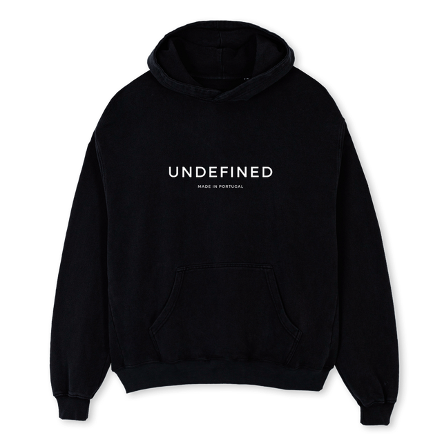 BLANKUKFIVE Black Oversized Hoodie.