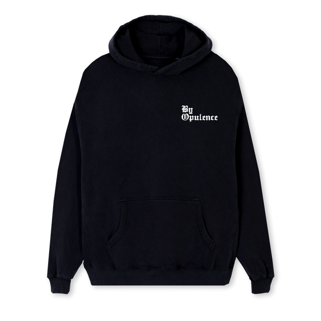 BYOPULENCEHOOD Black Regular Hoodie.