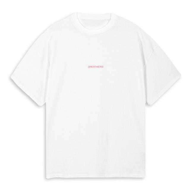 FTDOVSZCORALPARADISE White Oversized Tee.