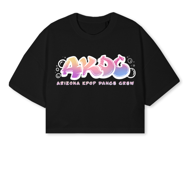 BLACKCROPTOP_B Black Cropped Oversized Tee.