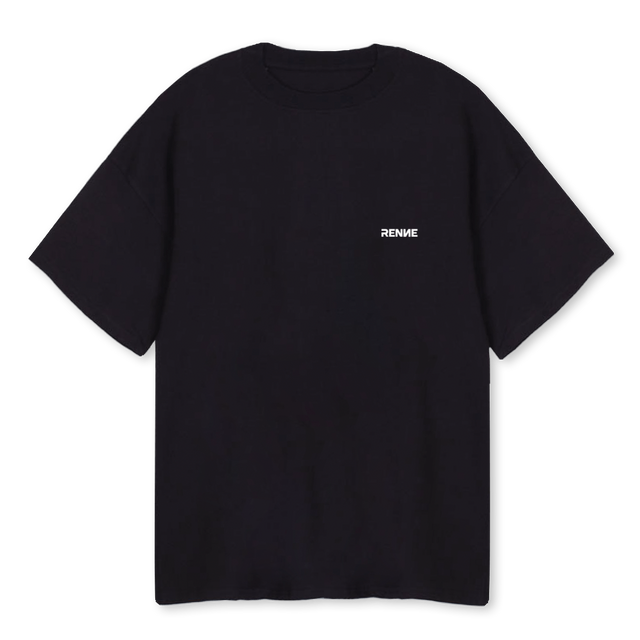 EQUILIBRIO_B Black Oversized Tee.