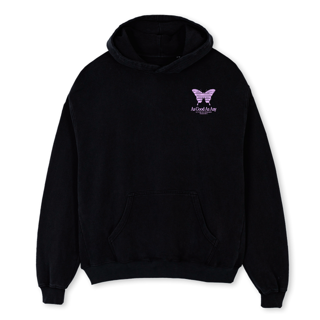 AGAAKINETIC_PB Black Oversized Hoodie.