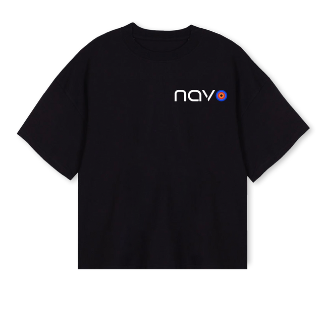 VBXLSAMPLE_B Black Oversized Boxy Tee.