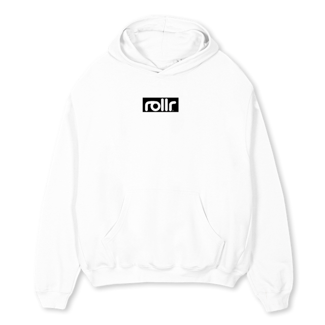 ROLLRHOODIE White Oversized Hoodie.