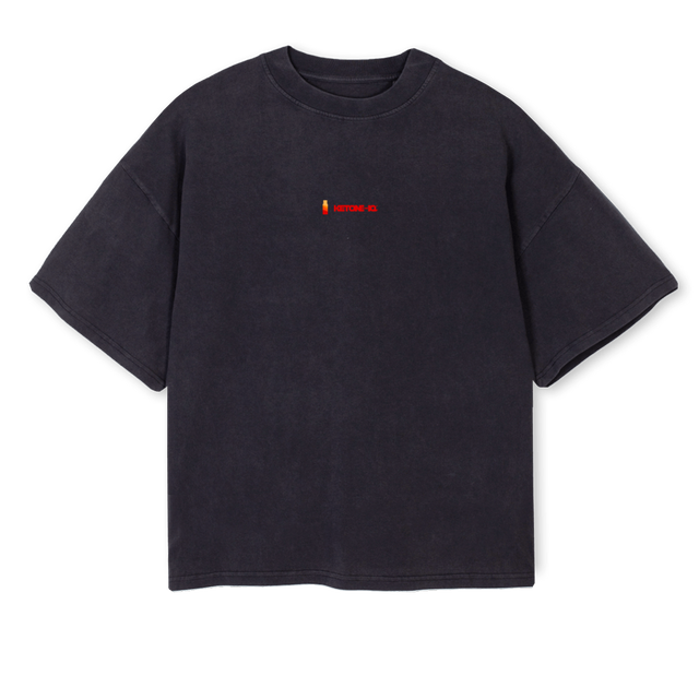 KETONEIQ Vintage Black Oversized Boxy Tee.