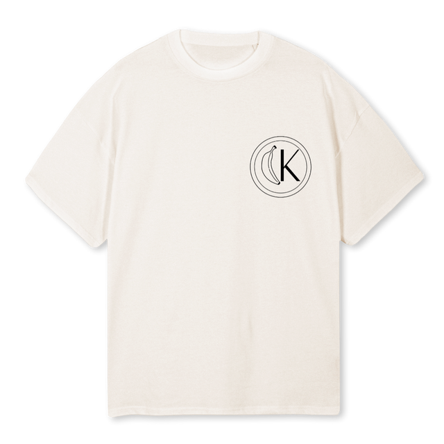 BANANA BTOC Vintage White Oversized Tee.