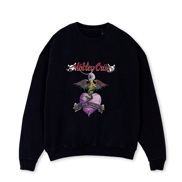 FUTURESWEAT Black Oversized Crewneck Sweater.