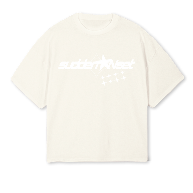 SEGUNDOD Cream Oversized Boxy Tee.