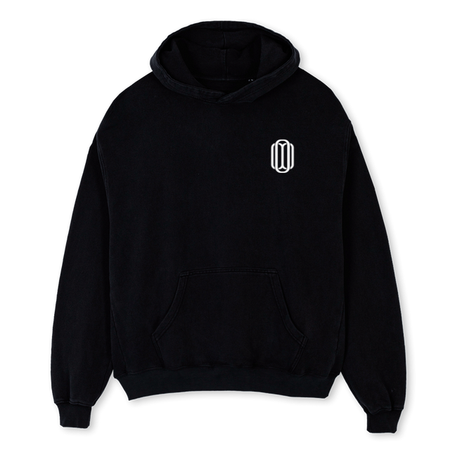 TRIPLE_HO Black Oversized Hoodie
