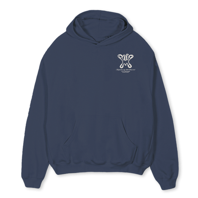 AAABUTTERFLY_NB Navy Blue Oversized Hoodie