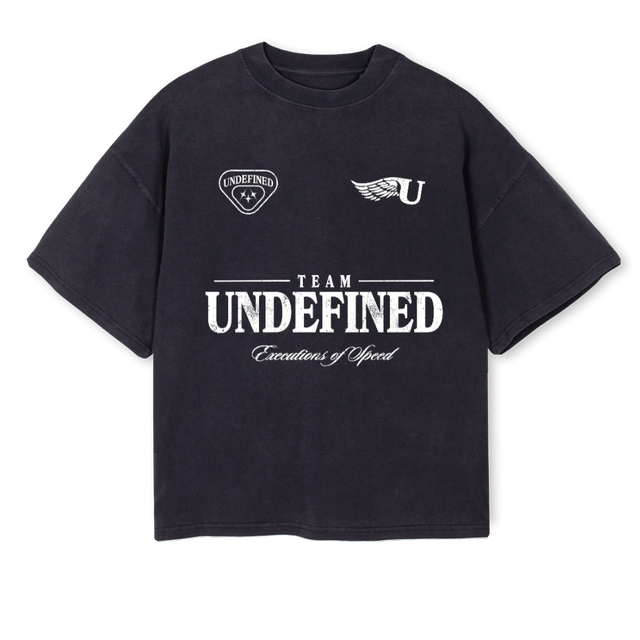 TEAMUNDEFINED Vintage Black Oversized Boxy Tee.