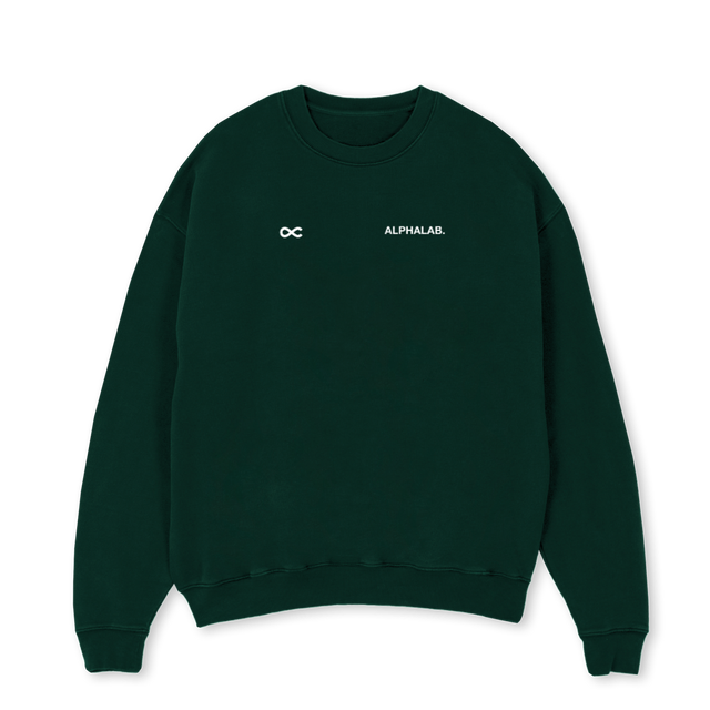 ABATHLETESGREEN Wild Green Oversized Crewneck Sweater.