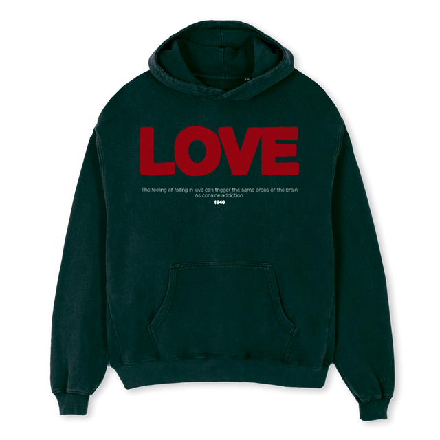 LOVE Wild Green Oversized Hoodie.