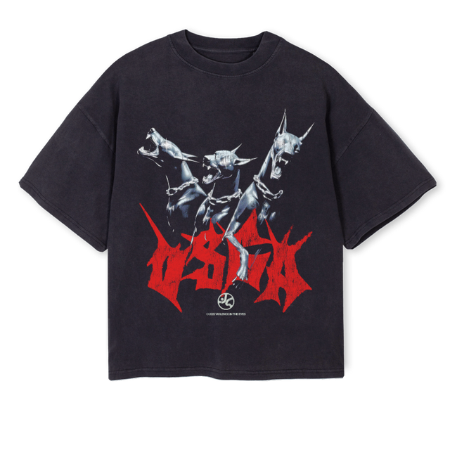 DOGDAYZ Vintage Black Oversized Boxy Tee