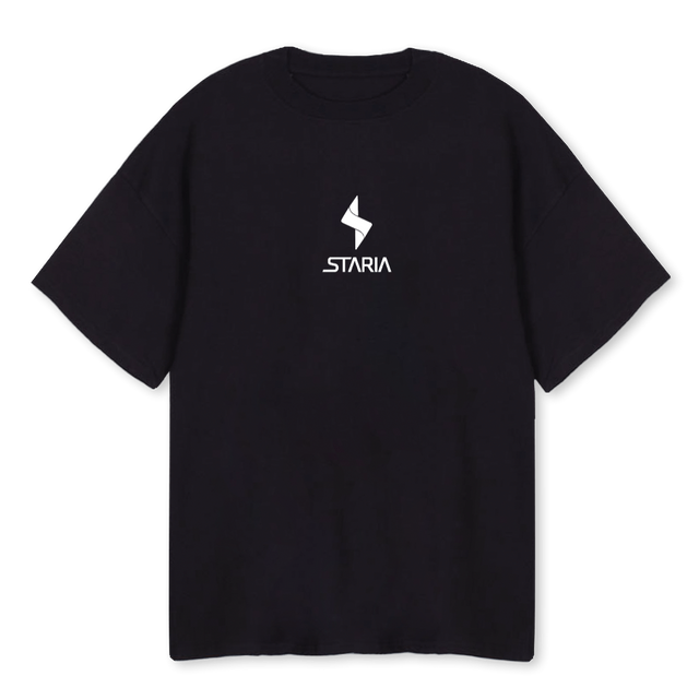 STARIATEEBLACKS Black Oversized Tee.