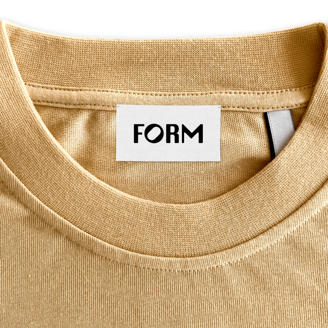 FORM BLACKWHITE Custom Woven Neck Label.