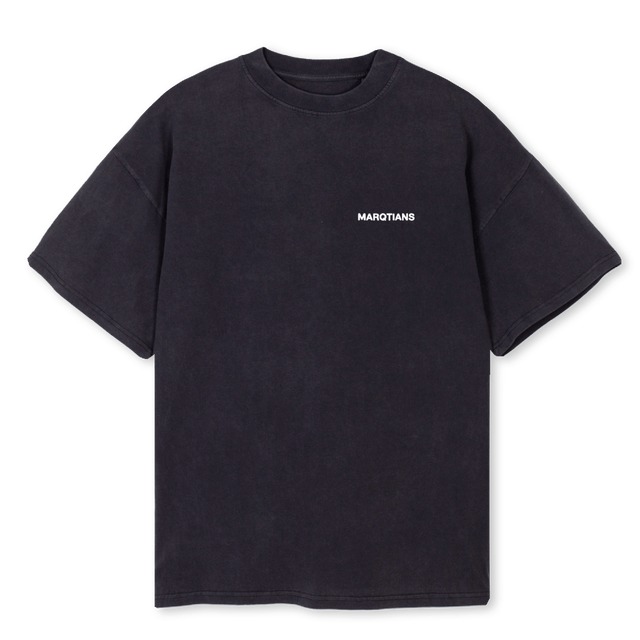 MARQTIANS Vintage Black Oversized Tee.