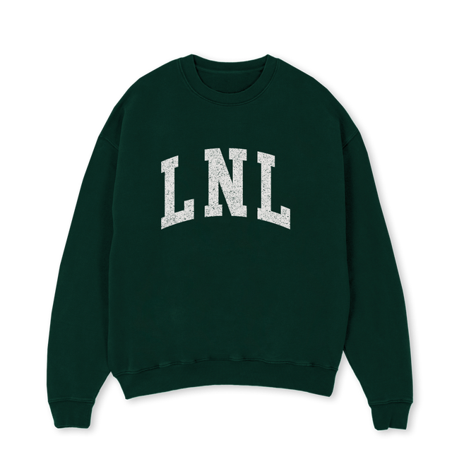 LNL_WILDGREEN Wild Green Oversized Crewneck Sweater.