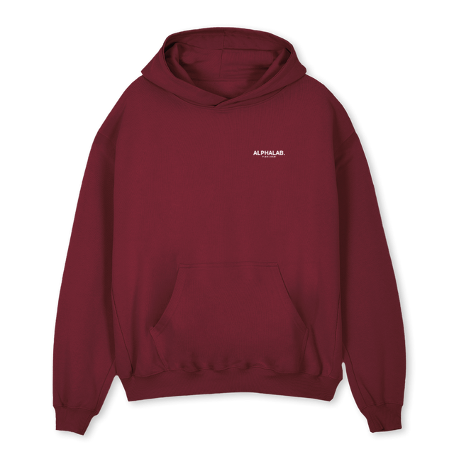 ATHLETESHOODIEBURG Burgundy Oversized Hoodie.