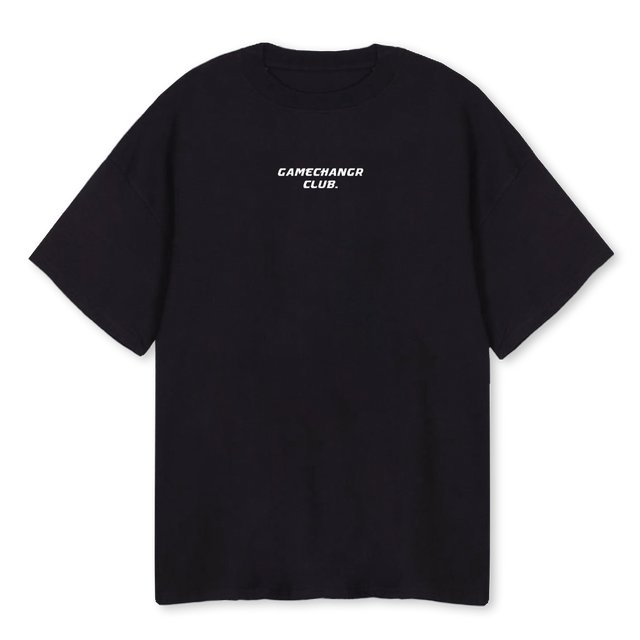 GAMECHANGR BL Black Oversized Tee.