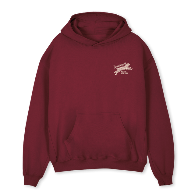 AMLMELTEDTIGER_B2 Burgundy Oversized Hoodie.