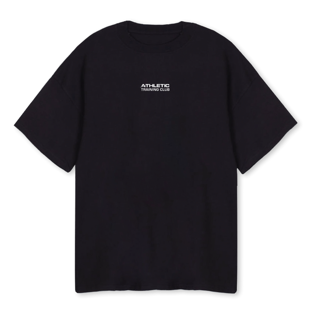 ATHLETICCLUBBW Black Oversized Tee.