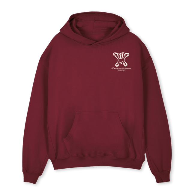 AAABUTTERFLY_BURG Burgundy Oversized Hoodie