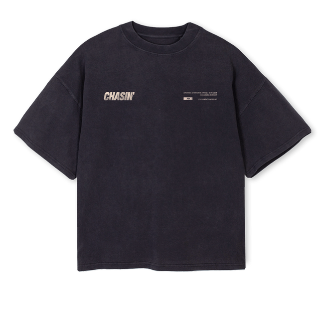 CHASINOVERSIZEDONE_BOXY Vintage Black Oversized Boxy Tee
