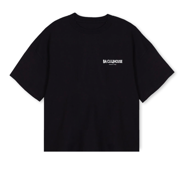 BA ESSENTIAL_W Black Oversized Boxy Tee.
