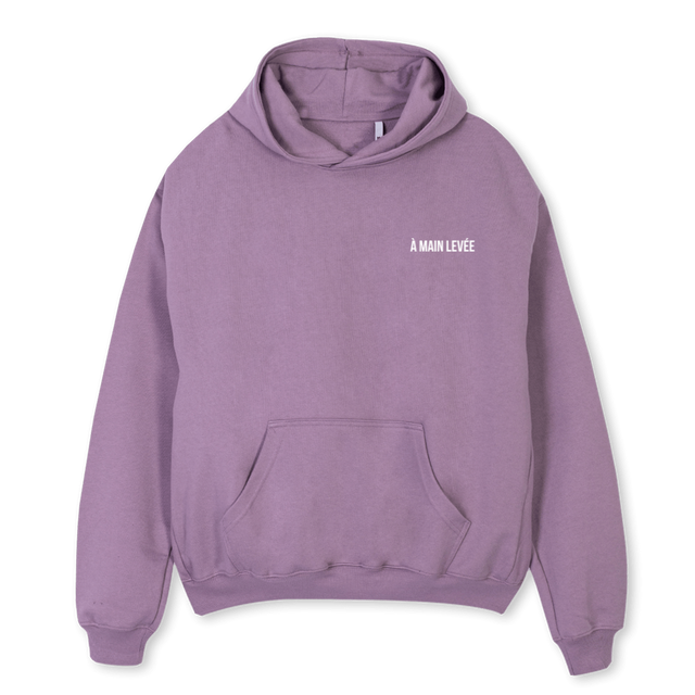 AMLMELTEDTIGER_P Purple Oversized Hoodie