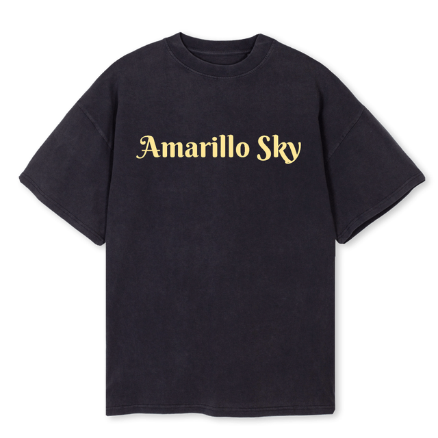 AMSKYWHITE Vintage Black Oversized Tee.