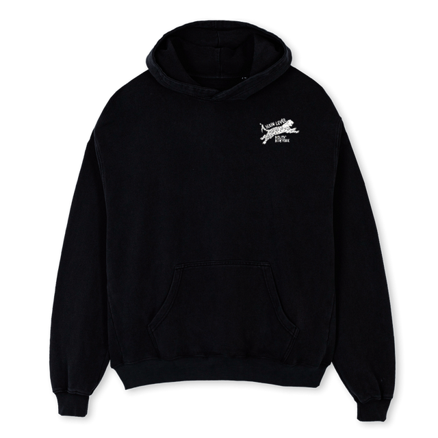 NOLITATIGER_BWHT Black Oversized Hoodie