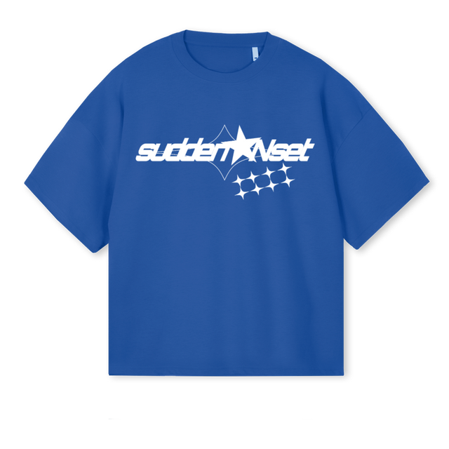SEGUNDOD Cobalt Blue Oversized Boxy Tee.