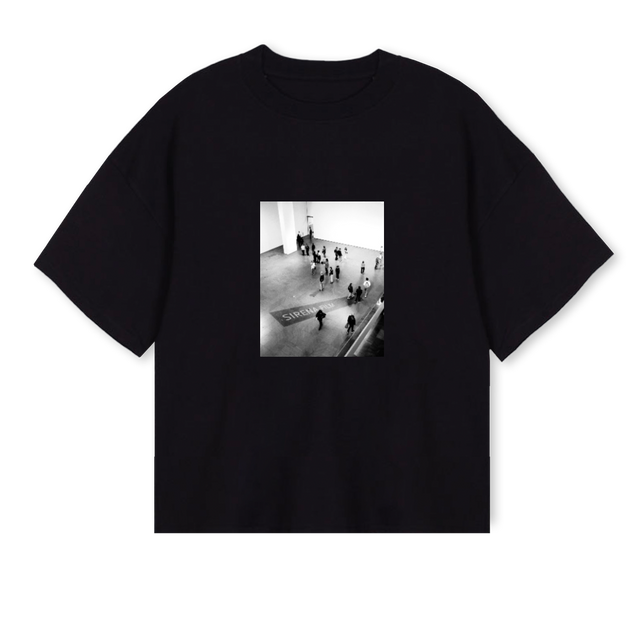 SIRENA FILM  Black Oversized Boxy Tee.
