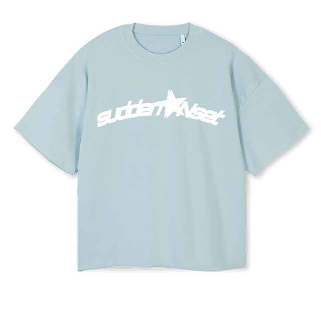 PRIMERD Cold Blue Oversized Boxy Tee.
