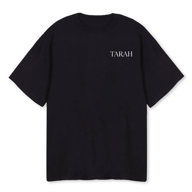 VIBES_B Black Oversized Tee.