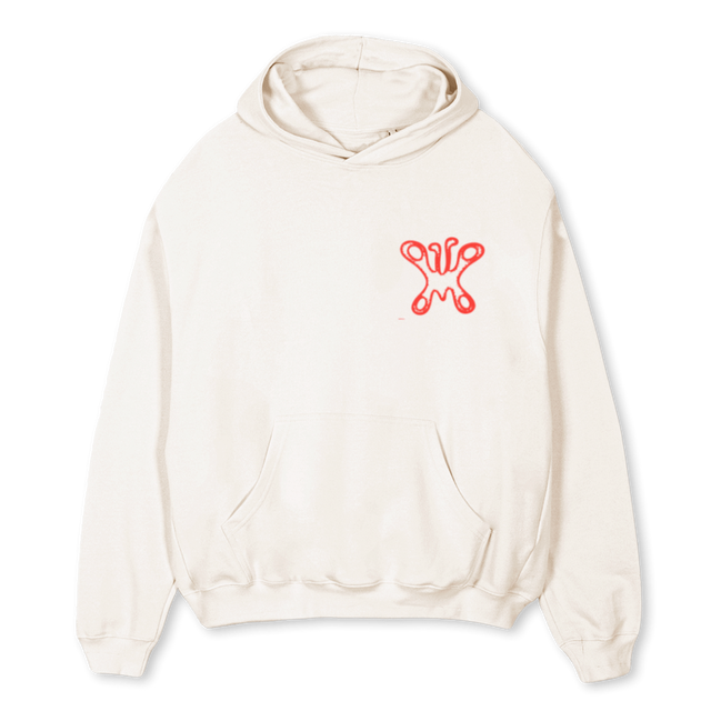 AAABUTTERFLY_VW Vintage White Oversized Hoodie