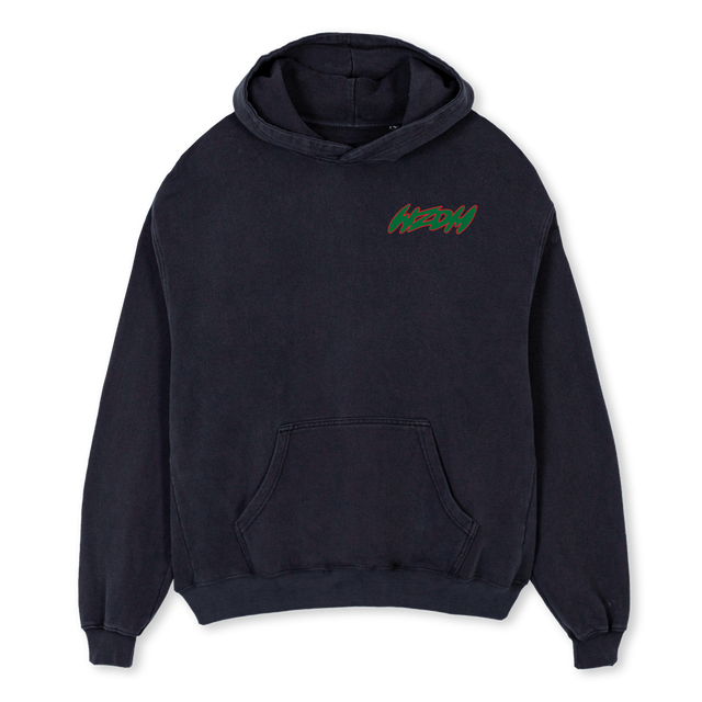 SURFCOUCH WZDMWZGY Vintage Black Oversized Hoodie.