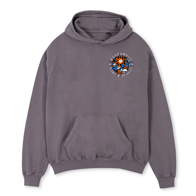 HOODIEFINSTA Pigment Grey Oversized Hoodie