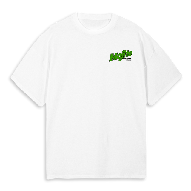 MOJITOCOCKTAIL White Oversized Tee.