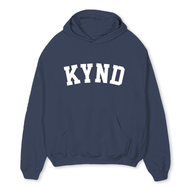 KYNDVARSITYCREWBLK Navy Blue Oversized Hoodie.