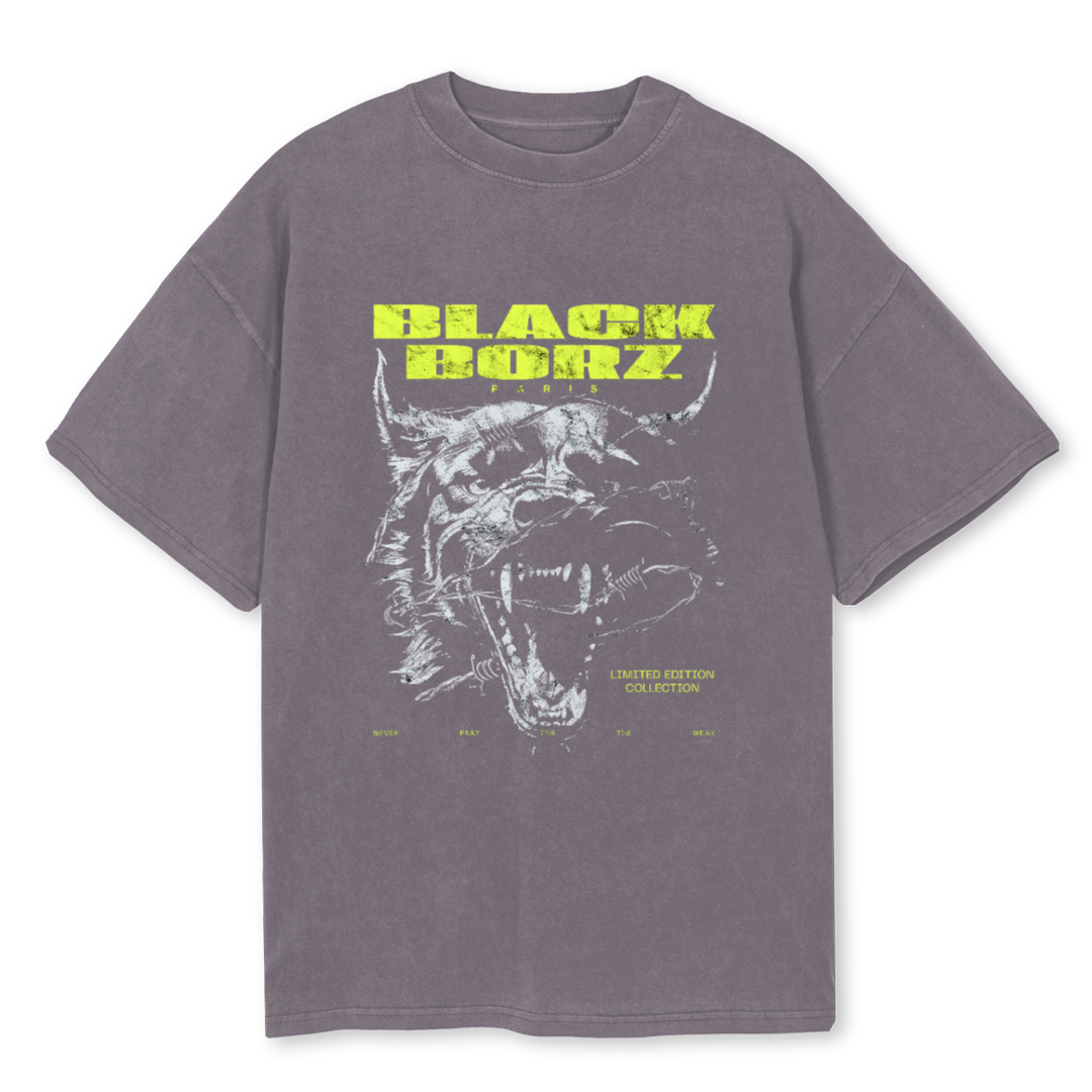 BLACKBORZ Pigment Grey Oversized Tee. – WATC STUDIO